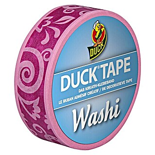 Duck Tape Kreativklebeband Washi (Purple Circle Pink, 10 m x 15 mm)