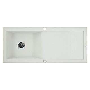 Carea Einbauspüle Vague (118 x 50 cm, CAREAlith®, Weiß)