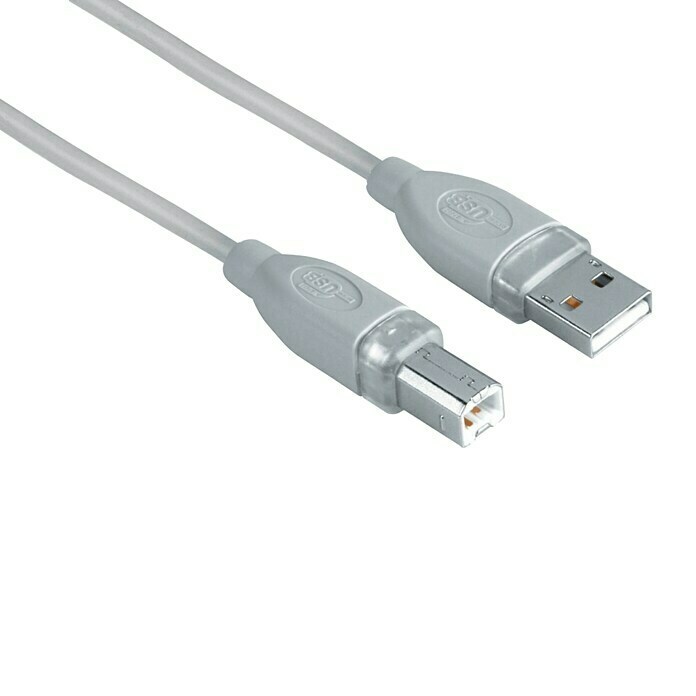 USB-2.0-KABEL, GESCHIRMT, GRAU, 1,80M