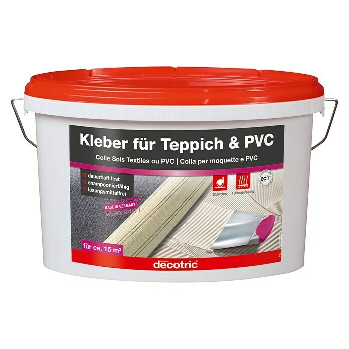 Decotric PVC- & Teppich-Kleber (5 kg, Gebrauchsfertig, Innen)