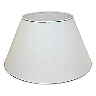 Lampenschirm (Durchmesser: 45 cm, Weiß/Chrom, Stoff)