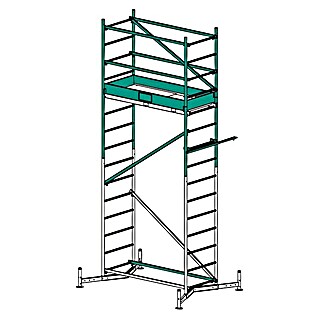 Krause ClimTec Opzetelement 1e opbouwmodule (Werkhoogte: 5 m, Belastbaarheid platform: 180 kg, Platformoppervlak: 0,9 m²)