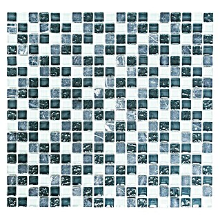 Mosaikfliese Quadrat Crystal Mix XCM M810 (30,5 x 32,2 cm, Grau, Glänzend)