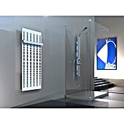 Designheizkörper Broken Mirror 2 (47 x 120 cm, Mit 1 Handtuchhalter (50 mm), 799 W bei 75/65/20 °C, Moonstone-Grau/Weiß)
