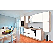 Respekta Premium Küchenzeile GLRP330HESWM (Breite: 330 cm, Mit Elektrogeräten, Weiß matt)