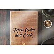 CUCINE Küchenrückwand (Keep Calm and Cook, 60 x 40 cm, Stärke: 6 mm, Einscheibensicherheitsglas (ESG))