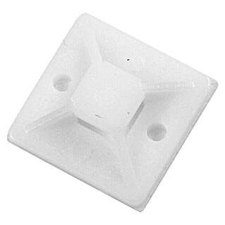 Voltomat Base para bridas adhesiva (Blanco, L x An: 20 x 20 mm, 10 ud.)