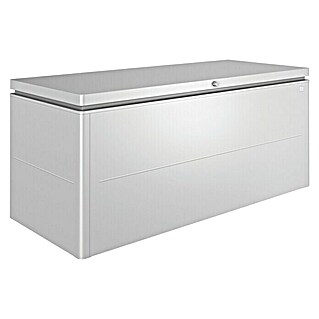 Biohort Garten-Aufbewahrungsbox LoungeBox 200 (L x B x H: 200 x 84 x 88 cm, Silber Metallic, Stahl)
