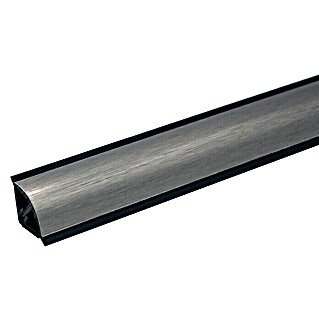 Kantoflex Wandabschlussprofil Topline Aluminium gebürstet (250 x 1,4 x 1,4 cm)
