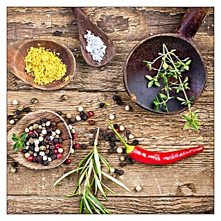 ProArt Kitchen Glasbild (Herbage In Bowl IV, B x H: 30 x 30 cm)