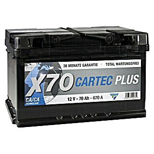 Cartec Autobatterie X70 (Kapazität: 70 Ah, 12 V)