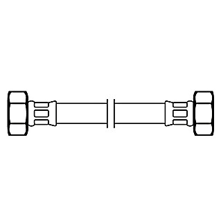 Flexo Anschlussschlauch (Anschlussart: Weiblich - Weiblich, Länge: 30 cm, ½″/½″)