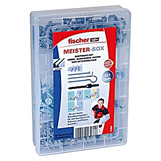 Fischer Meister-Box Gipskartondübel-Set GK (101 -tlg., Mit Schrauben/Haken, Nylon)