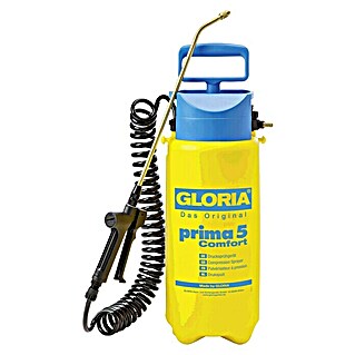 Gloria Prima 5 Drucksprühgerät 5 L Liter XXL Messing Düse Lanze Drucksprüher 