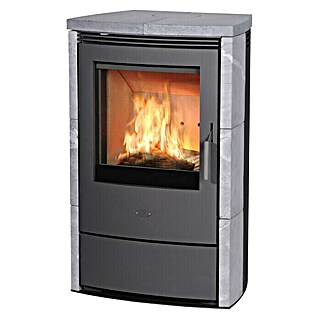 Fireplace Dauerbrandofen Meltemi (7 - 8 kW, Raumheizvermögen: 126 m³, Verkleidung: Speckstein, Gussgrau)