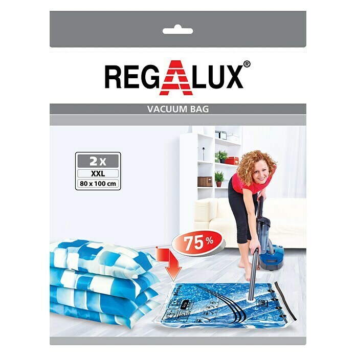 Regalux Set vakuumskih vrećica XXL (2 kom, D x Š: 100 x 80 cm, Prozirno)