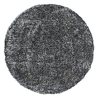 Kayoom Teppich rund Diamond (Grau/Weiß, Durchmesser: 120 cm, 100 % Polyester)
