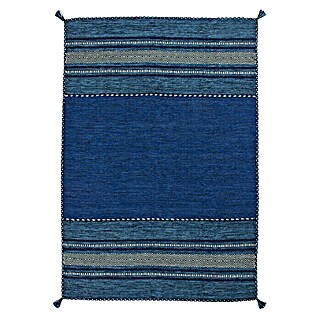 Kayoom Teppich Native (Blau, L x B: 170 x 120 cm, 100% Baumwolle)