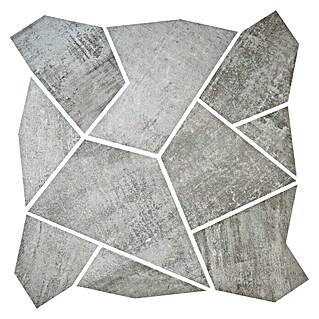 Mosaikfliese Polygonalmosaik Canyon (34,76 x 34,76 cm, Grau, Matt)
