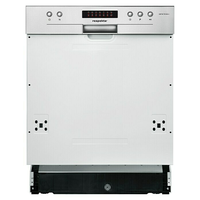 Respekta Küchenzeile KB250ESW (Breite: 250 cm, Mit Elektrogeräten, Weiß)
