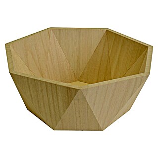 Artemio Caja de madera centro Geométrico (L x An x Al: 26 x 10,5 x 26 cm, Natural/marrón claro)