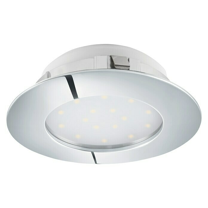 Eglo Foco downlight LED empotrable Pineda 95868 (12 W, Color de luz: Blanco cálido, 102 x 102 mm, Color: Cromo)