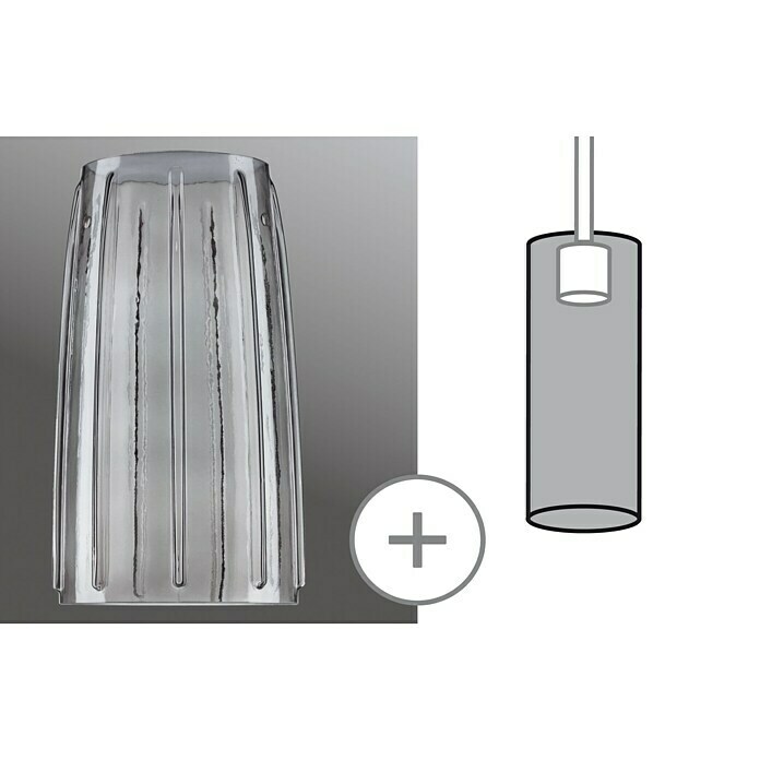 Paulmann URail 2Easy Lampenschirm Drio (Durchmesser: 15,2 cm, Transparent, Glas, Rund)
