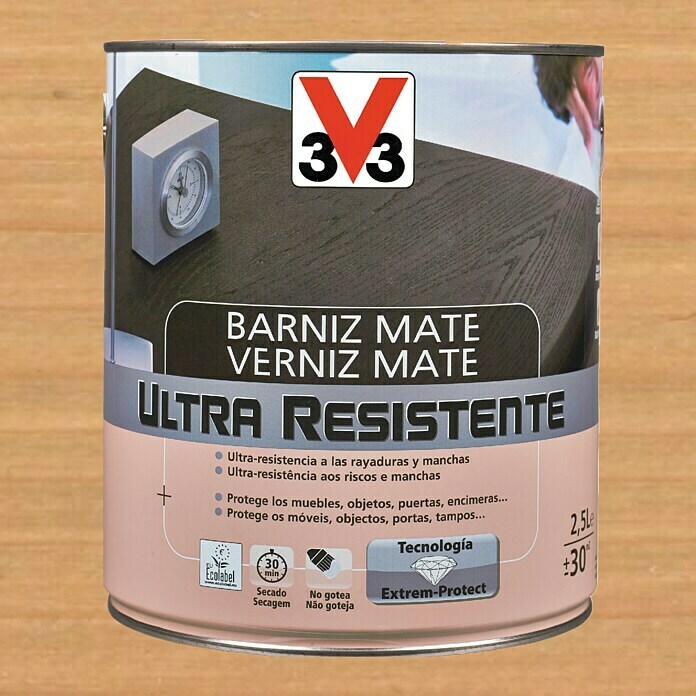 V33 Barniz para madera Mate Ultra Resistente 