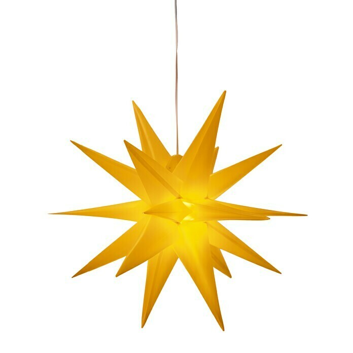 Tween Light LED-Stern 3D hängend (1-flammig, Gelb, Durchmesser: 50 cm, Kunststoff, IP44)