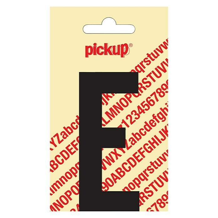 Pickup Etiqueta adhesiva (Motivo: E, Negro, Altura: 90 mm)