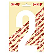 Pickup Sticker (Motief: 2, Wit, Hoogte: 150 mm)