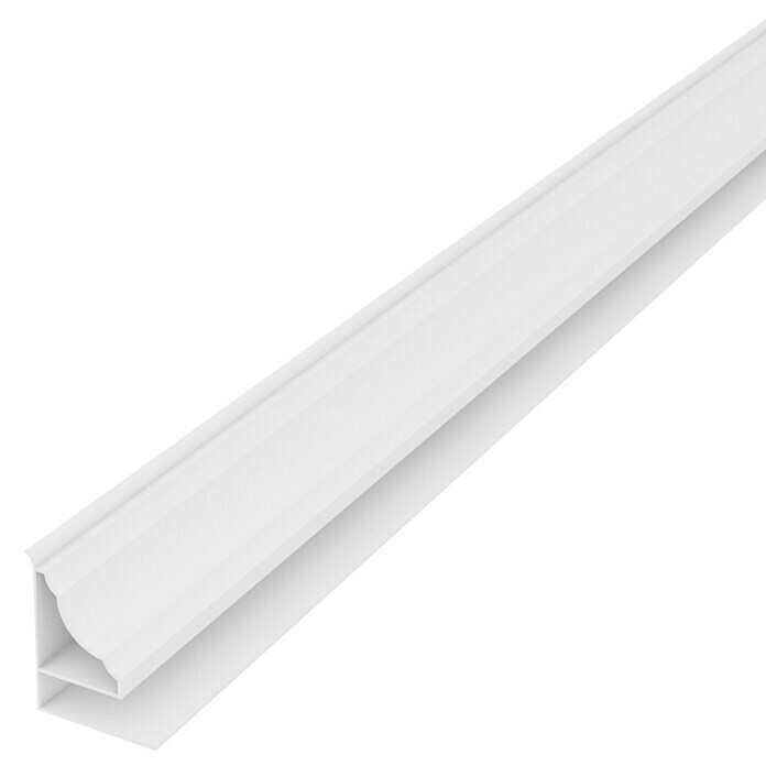 BaukulitVox Slim line Kehlleiste B4 (Weiß, 2.600 x 33 x 29 mm)