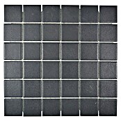 Mozaïektegel Quadrat Uni SAT 402 (29,8 x 29,8 cm, Zwart, Mat)