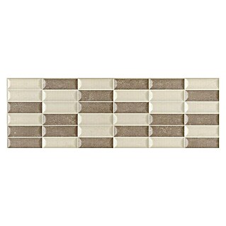 Revestimiento cerámico Stockholm Mosaico (20 x 60 cm, Marrón/Beige, Mate, Efecto cemento)