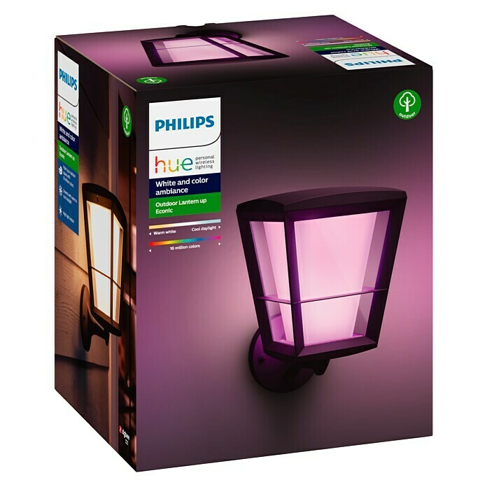 Philips Hue LED-Außenwandleuchte White & Color Ambiance Econic (1-flammig, 15 W, Lichtfarbe: Bunt, IP44)