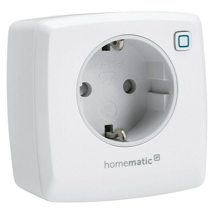 Homematic IP Funksteckdose Messgerät (Weiß, Max. Anschlussleistung: 3.680 W, 16 A)