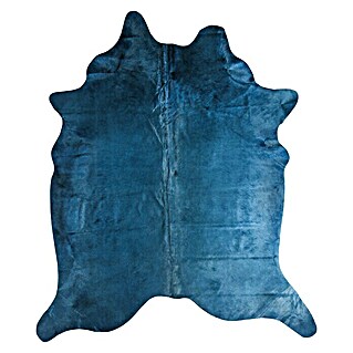 Esbeco Decoratieve koeienhuid (Blauw, 100 % echt bont, Oppervlakte ca.: 3 m² - 4 m²)