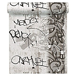 AS Creation Boys And Girls 6 Papiertapete Graffiti (Schwarz, Grafisch, 10,05 x 0,53 m)
