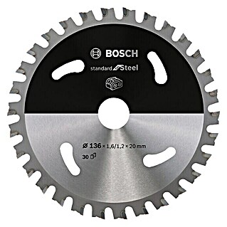 Bosch Cirkelzaagblad (Diameter: 136 mm, Boorgat: 20 mm, Aantal tanden: 30 tanden)