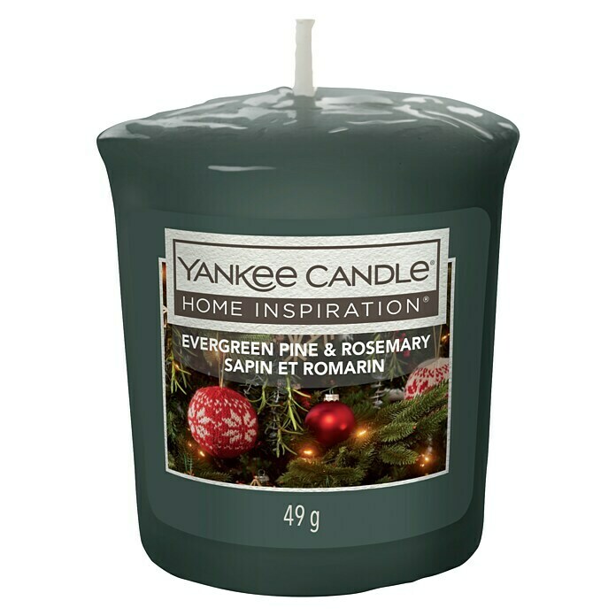 Yankee Candle Home Inspirations Votivkerze (Evergreen Pine & Rosemary, 49 g)