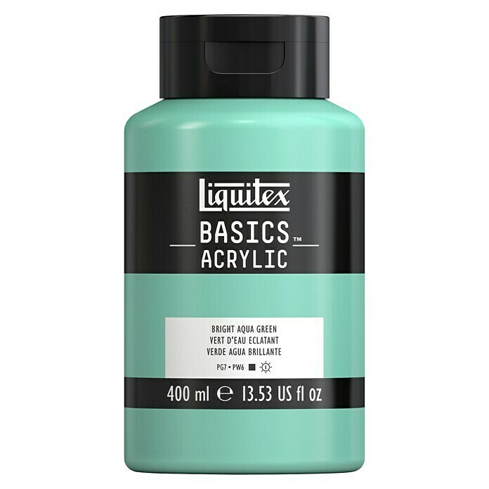 Liquitex Basics Acrylfarbe (Helles Aquagrün, 400 ml, Flasche)