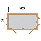 Weka GartenQ Geräteschrank Kompakt (125 x 200 x 217 cm, Schwedenrot)