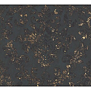 AS Creation Neue Bude 2.0 ED II Vliestapete Damask (Schwarz/Gold, Ornament, 10,05 x 0,53 m)