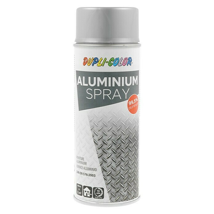 Dupli-Color Basic Aluminiumspray (Silber Metallic, Seidenglänzend, Hitzebeständig, 400 ml)