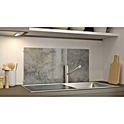 CUCINE Küchenrückwand (Dark Concrete, 80 x 40 cm, Stärke: 6 mm, Einscheibensicherheitsglas (ESG))