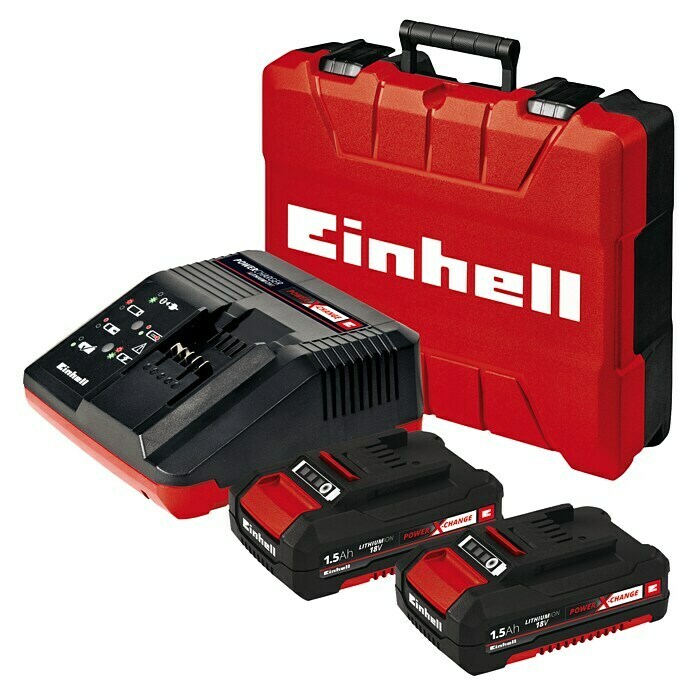 Einhell Power X-Change Akumulatorska bušilica/odvijač TE-CD 18/2 Li Kit (18 V, 2 baterije, 1,5 Ah, Broj okretaja pri praznom hodu: 0 okr/min - 1.250 okr/min)
