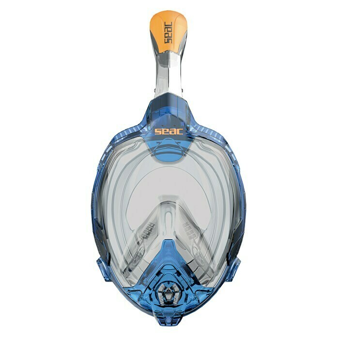 Seac Sub Máscara de Snorkel Fun Junior (XS/S, Policarbonato, Azul/Naranja)