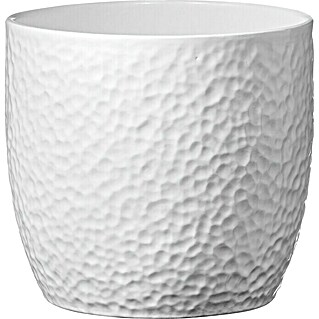 SK Okrugla tegla za biljke Boston (Vanjska dimenzija (ø x V): 13 x 12 cm, Bijele boje, Keramika)