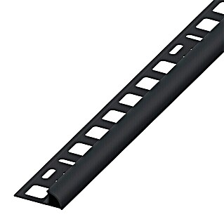 Viertelkreis-Profil (PVC, Schwarz, 2,5 m x 10 mm)