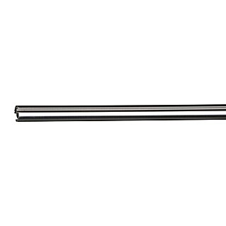 Gardinenprofil (Länge: 240 cm, Edelstahloptik, Durchmesser: 25 mm)